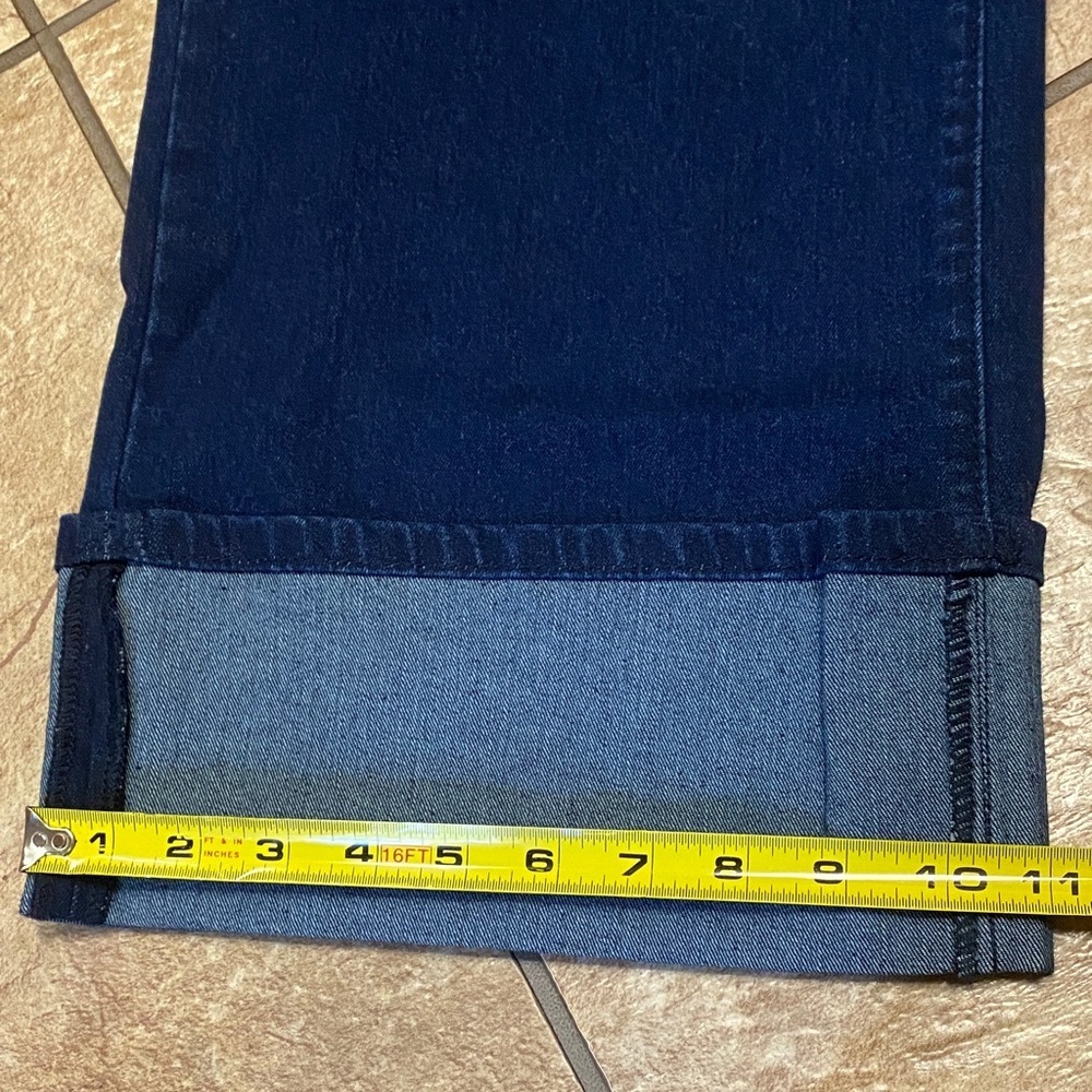 New York & Company Dark Blue Size 8 Denim Wide Leg Jeans Cropped - Picture 7 of 10